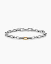 DY Madison® Chain Bracelet in Sterling Silver with 18K Yellow Gold, 6mm